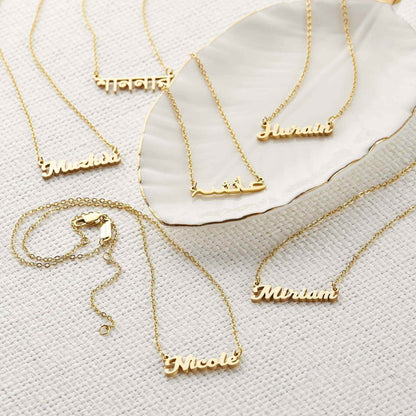 RIYOVA Custom Name Necklace in Any Language - RIYOVA Jewelry