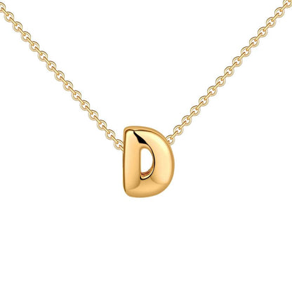 Dainty Mini Bubble Letter Necklace - RIYOVA Jewelry