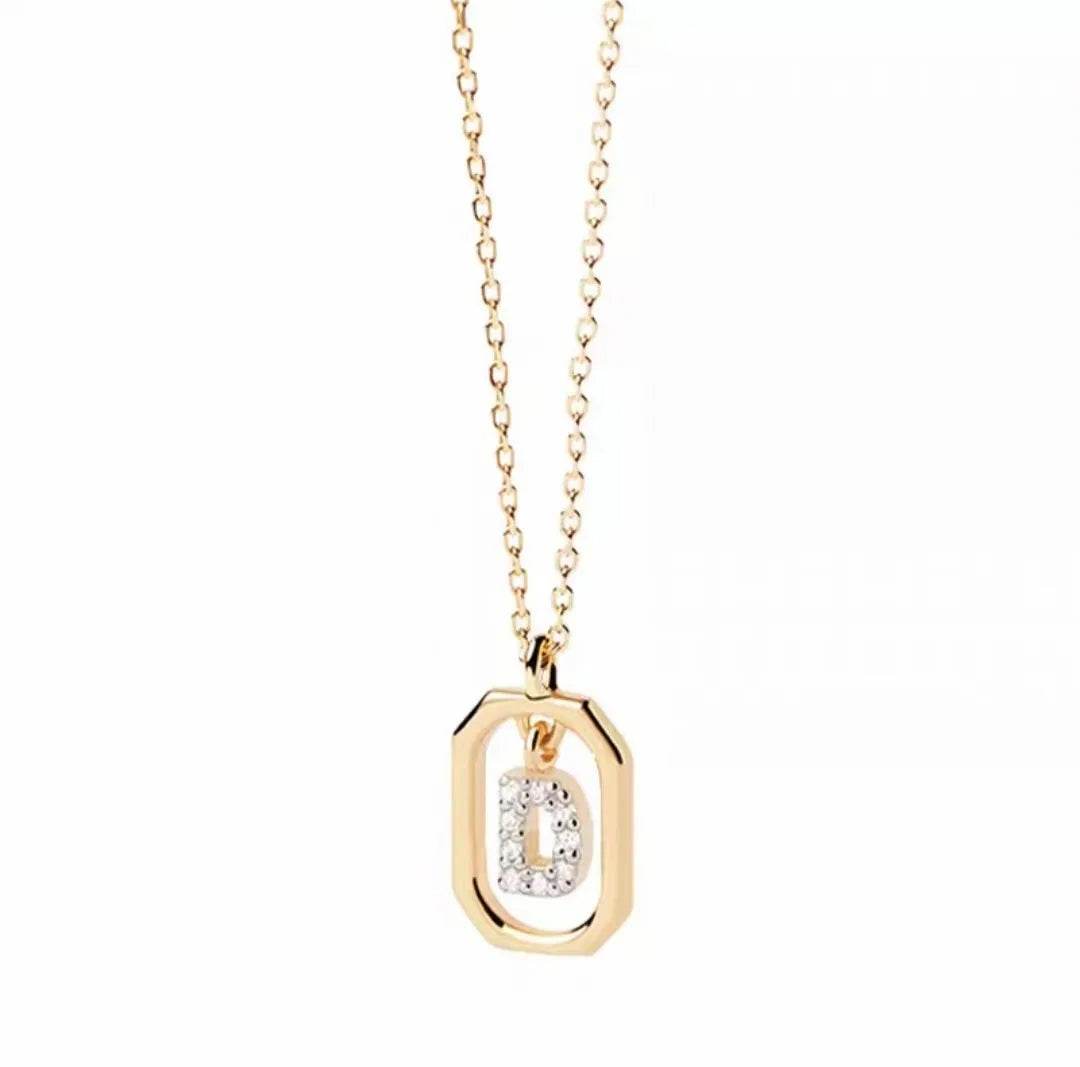 Roman Initial Pendant Necklace - RIYOVA Jewelry