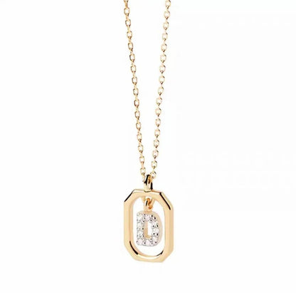 Roman Initial Pendant Necklace - RIYOVA Jewelry