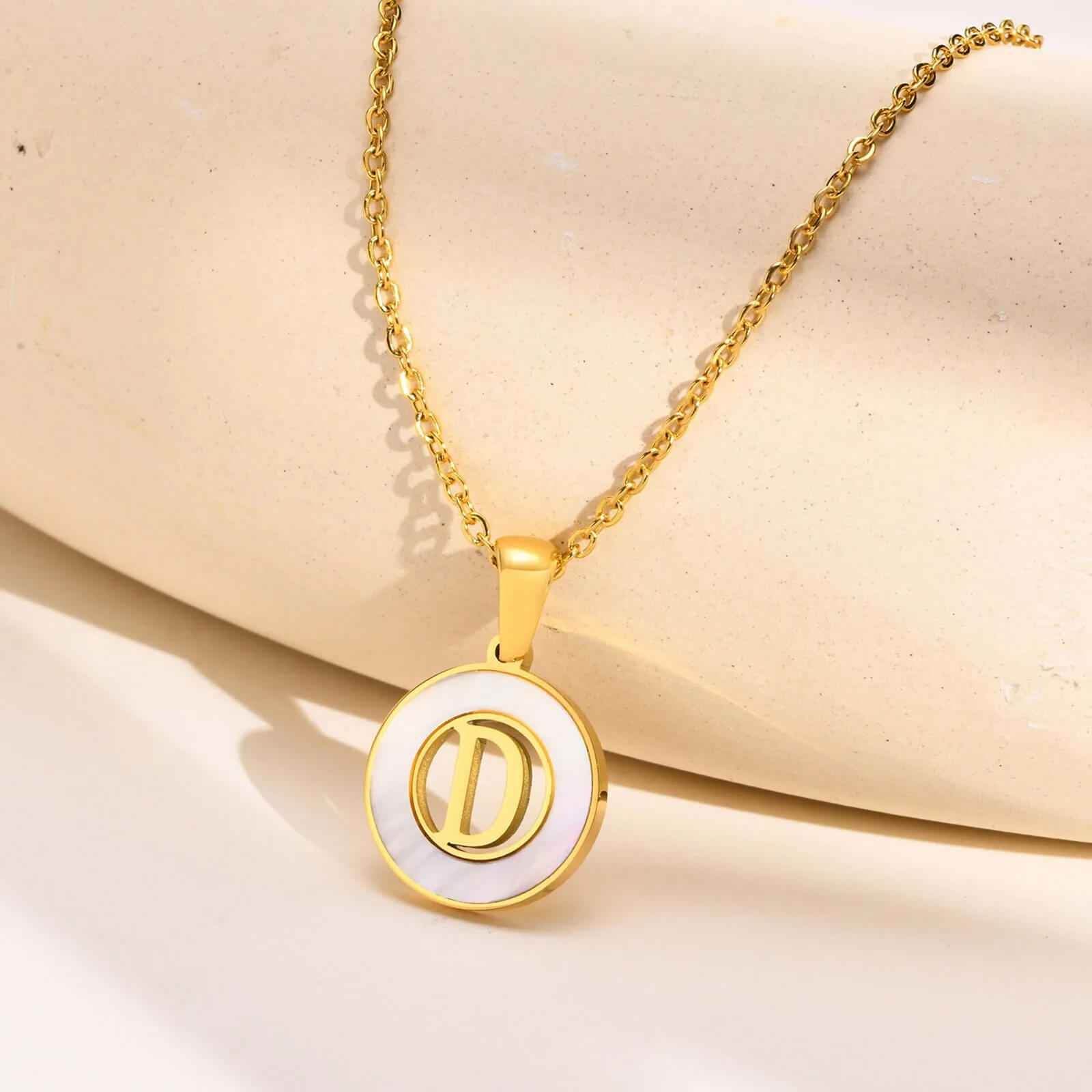 Ash Initial Pendant Necklace - RIYOVA Jewelry