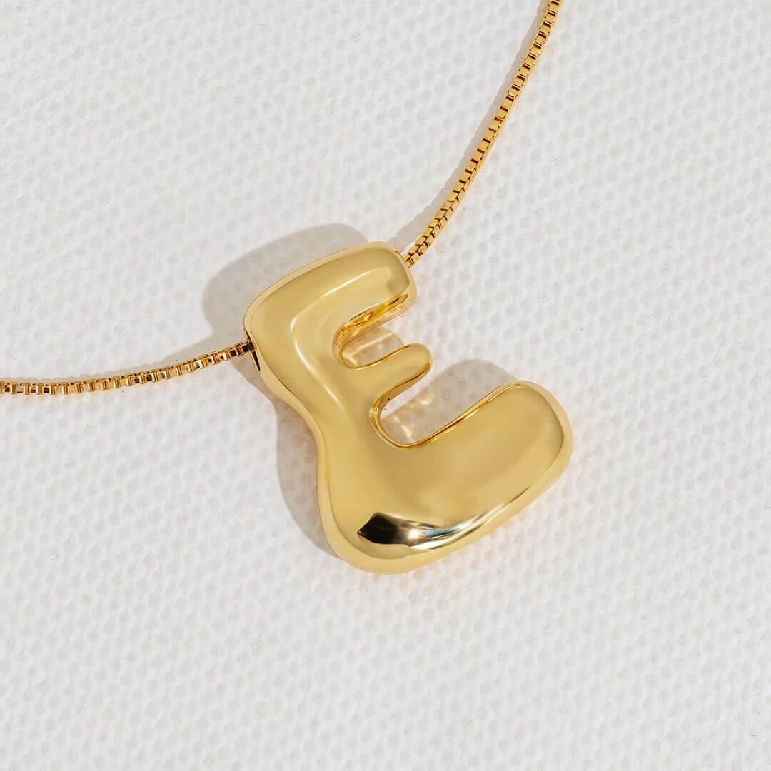 Yumi Bubble Initial Necklace - RIYOVA Jewelry