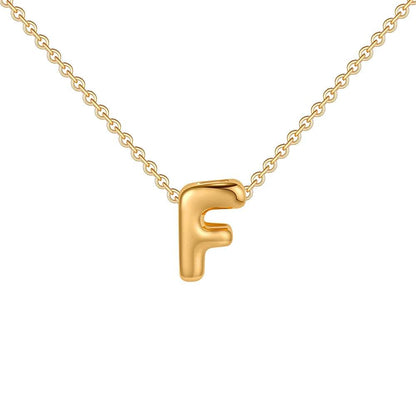 Dainty Mini Bubble Letter Necklace - RIYOVA Jewelry