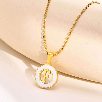 Ash Initial Pendant Necklace - RIYOVA Jewelry