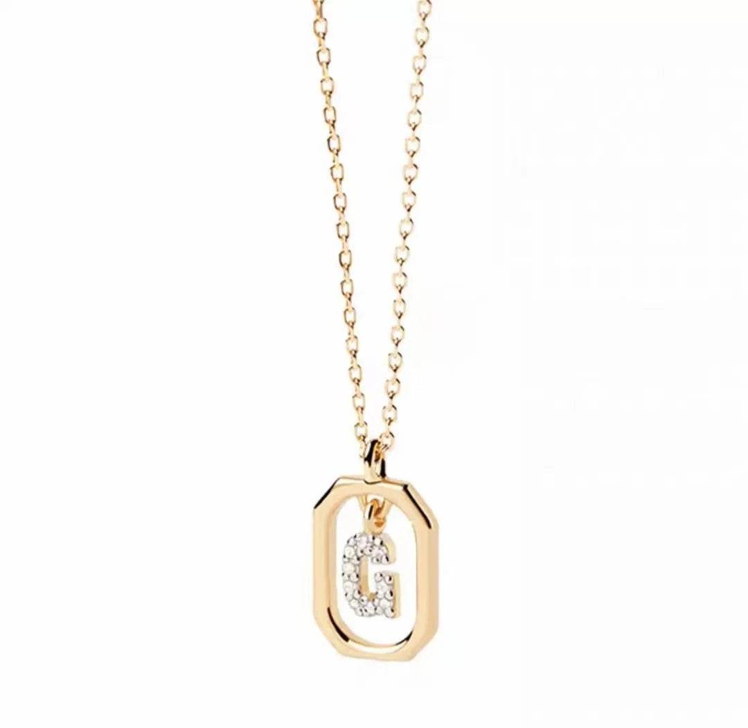 Roman Initial Pendant Necklace - RIYOVA Jewelry