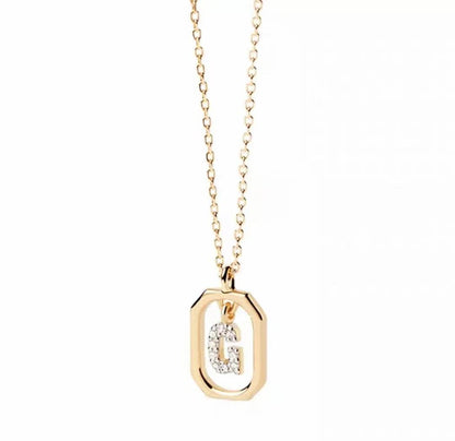 Roman Initial Pendant Necklace - RIYOVA Jewelry