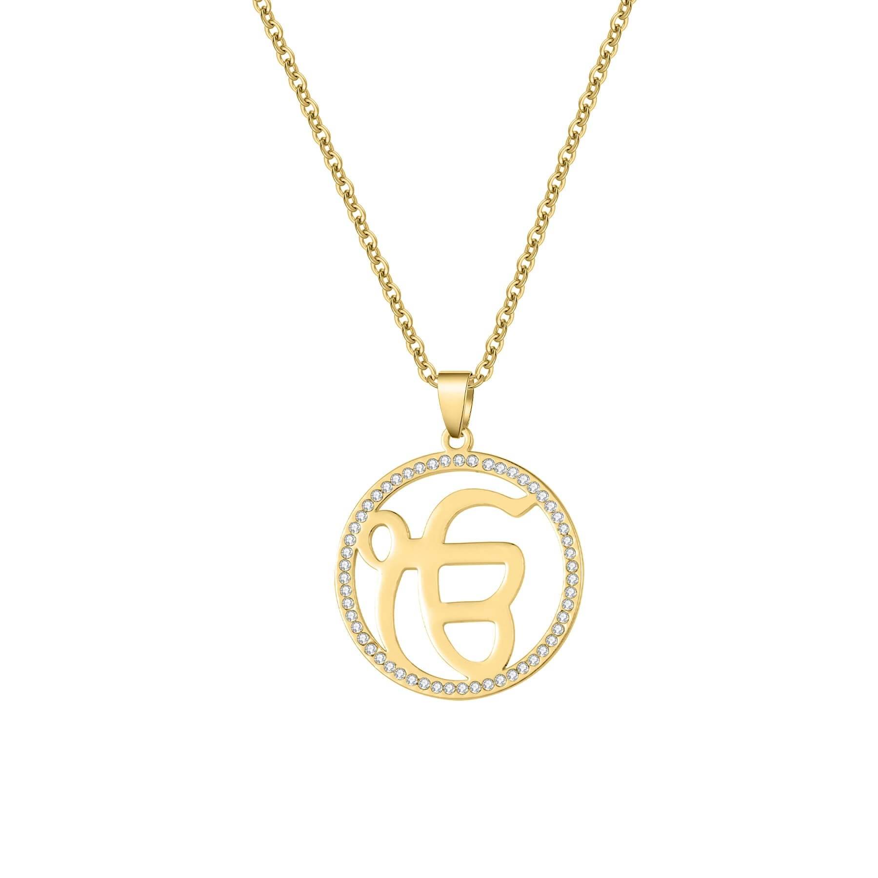 Onkar Radiance Zirconia Necklace - RIYOVA Jewelry