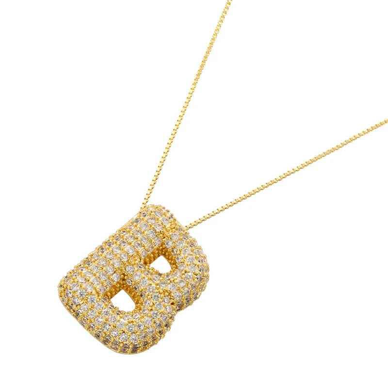 Infinity Puff Letter Necklace - RIYOVA Jewelry