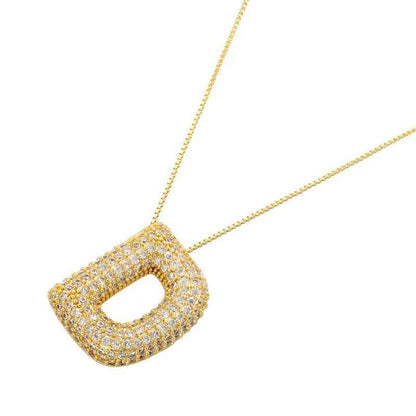 Infinity Puff Letter Necklace - RIYOVA Jewelry
