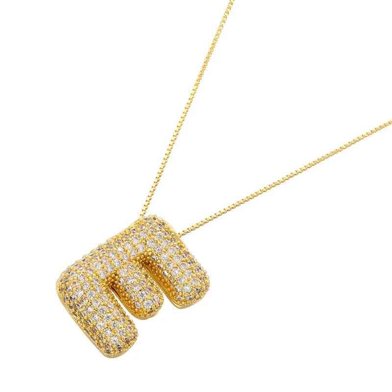 Infinity Puff Letter Necklace - RIYOVA Jewelry