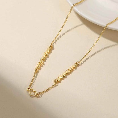 Custom Love Double Name Necklace - RIYOVA Jewelry