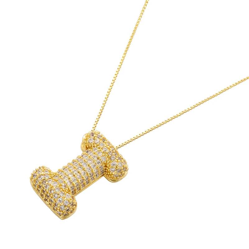 Infinity Puff Letter Necklace - RIYOVA Jewelry