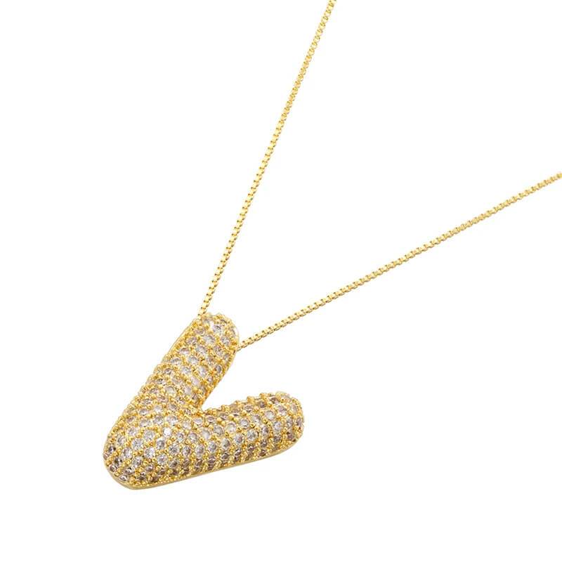 Infinity Puff Letter Necklace - RIYOVA Jewelry