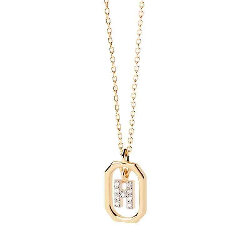 Roman Initial Pendant Necklace - RIYOVA Jewelry