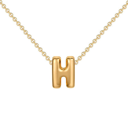 Dainty Mini Bubble Letter Necklace - RIYOVA Jewelry