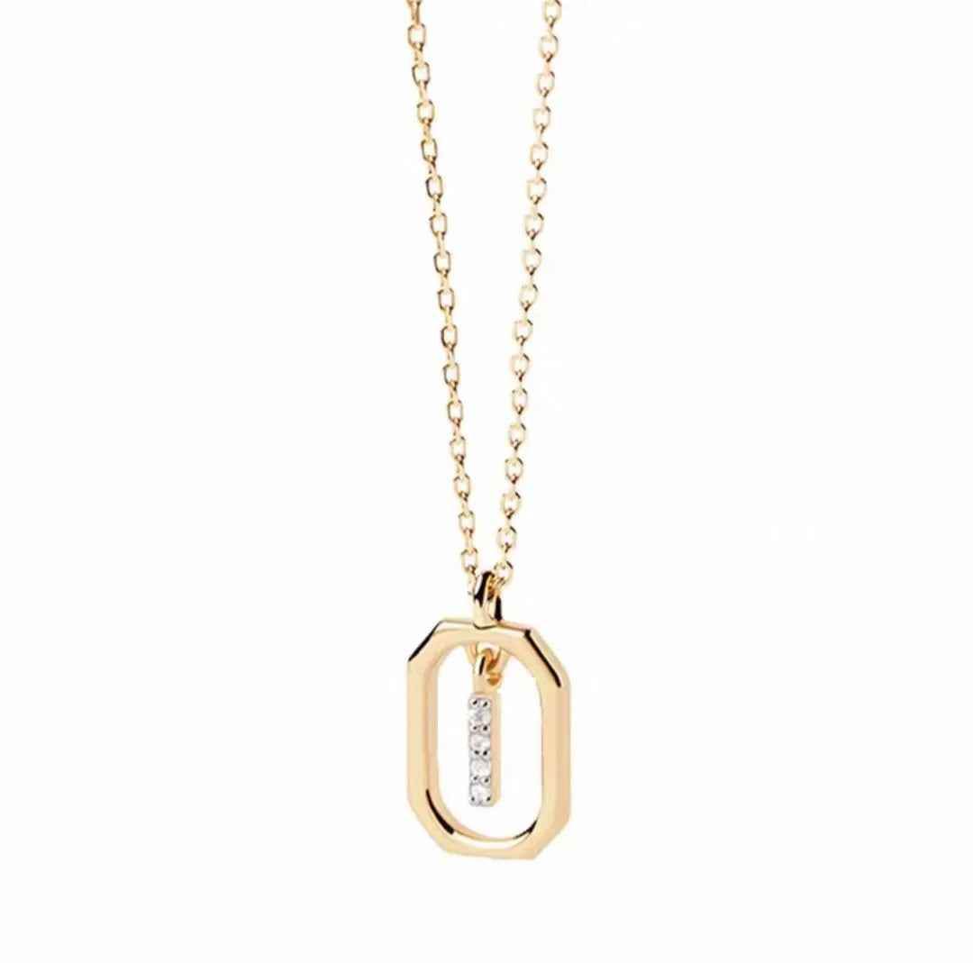 Roman Initial Pendant Necklace - RIYOVA Jewelry