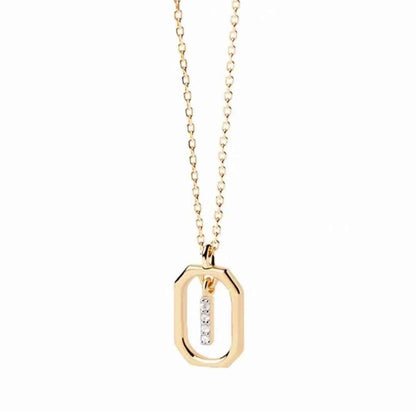 Roman Initial Pendant Necklace - RIYOVA Jewelry