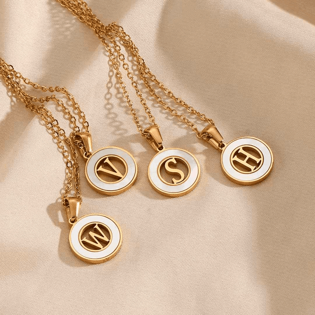 Ash Initial Pendant Necklace - RIYOVA Jewelry