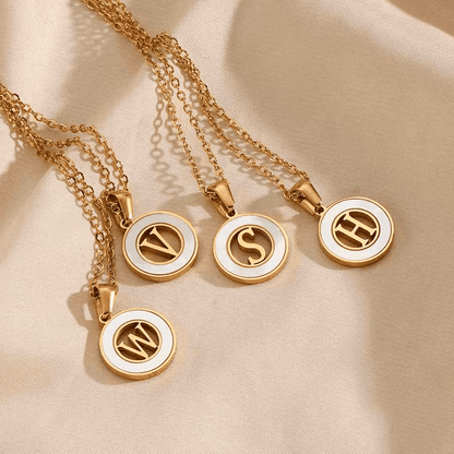 Ash Initial Pendant Necklace - RIYOVA Jewelry