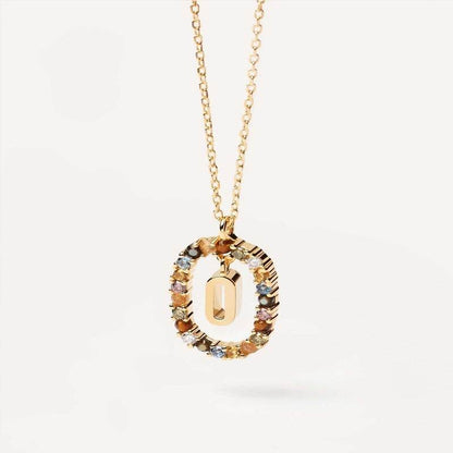 Aria Initial Necklace - RIYOVA Jewelry