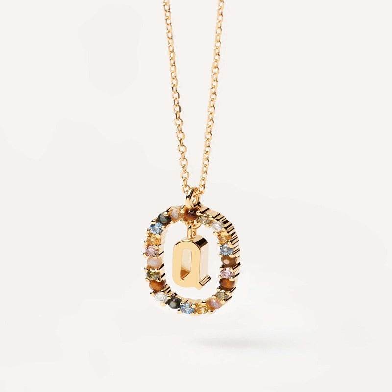 Aria Initial Necklace - RIYOVA Jewelry