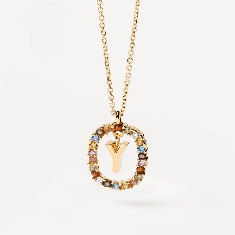 Aria Initial Necklace - RIYOVA Jewelry