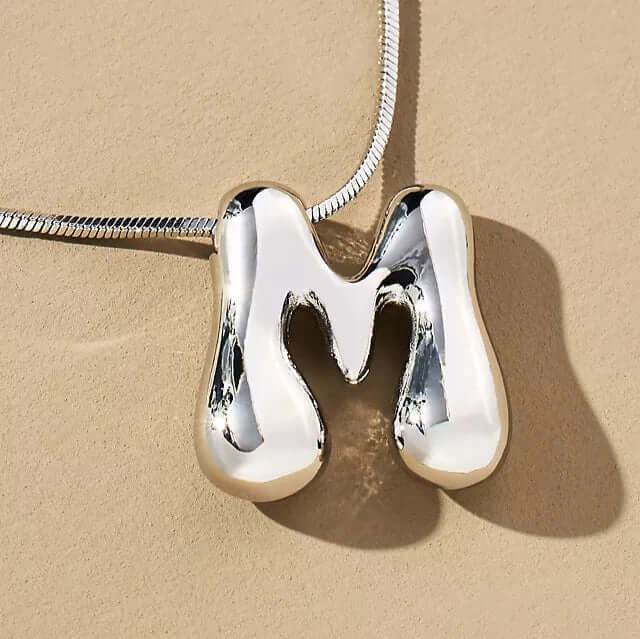 Yumi Bubble Initial Necklace - RIYOVA Jewelry