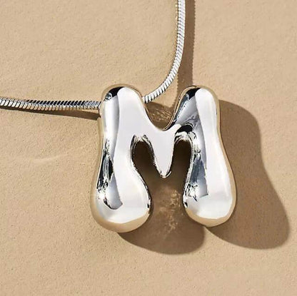 Yumi Bubble Initial Necklace - RIYOVA Jewelry