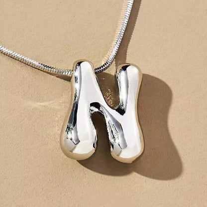 Yumi Bubble Initial Necklace - RIYOVA Jewelry