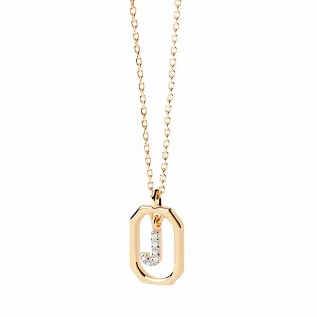Roman Initial Pendant Necklace - RIYOVA Jewelry