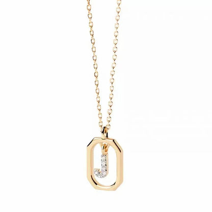 Roman Initial Pendant Necklace - RIYOVA Jewelry