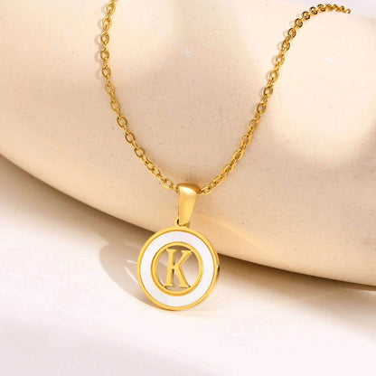 Ash Initial Pendant Necklace - RIYOVA Jewelry