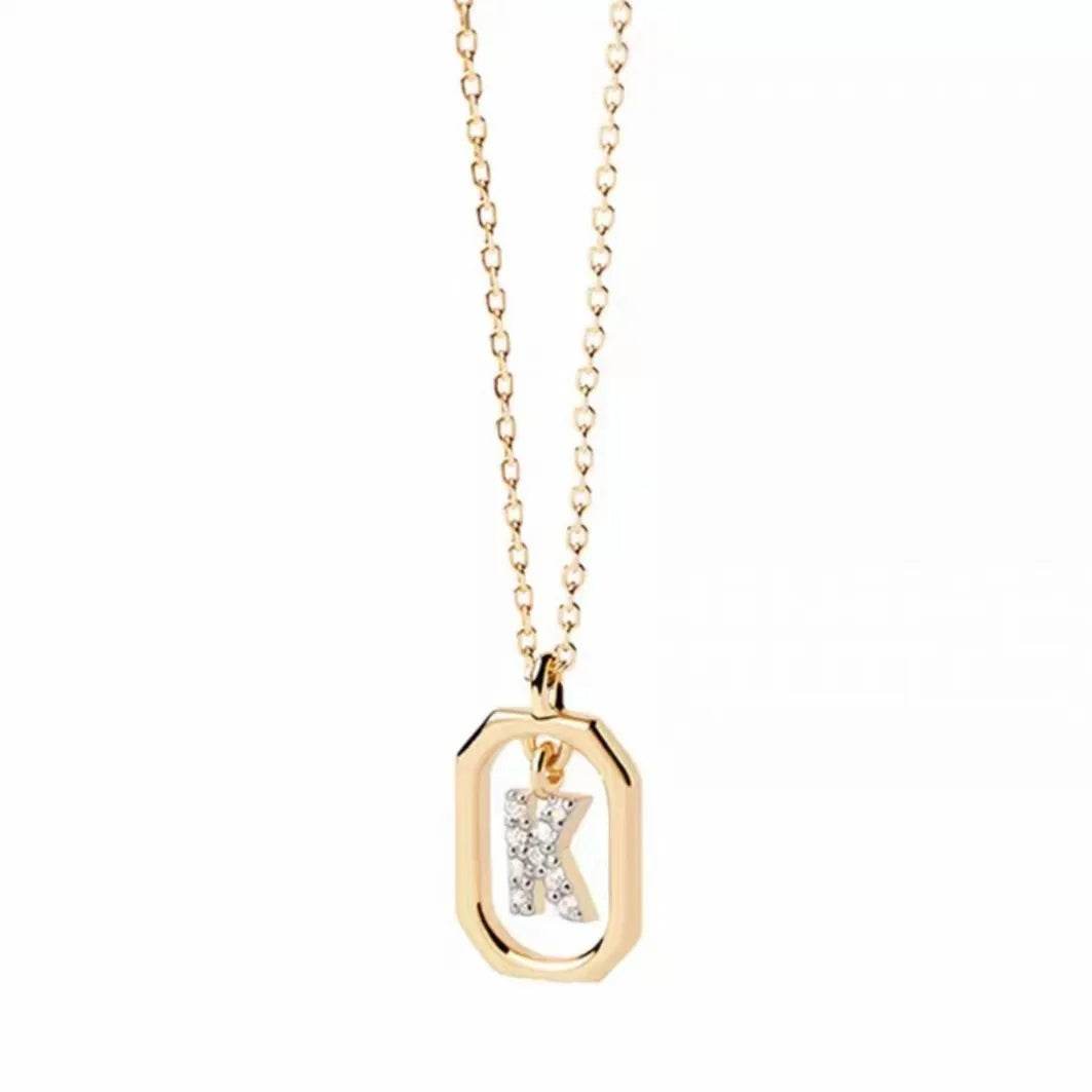 Roman Initial Pendant Necklace - RIYOVA Jewelry