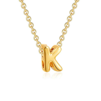 Dainty Mini Bubble Letter Necklace - RIYOVA Jewelry