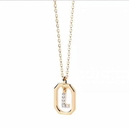 Roman Initial Pendant Necklace - RIYOVA Jewelry