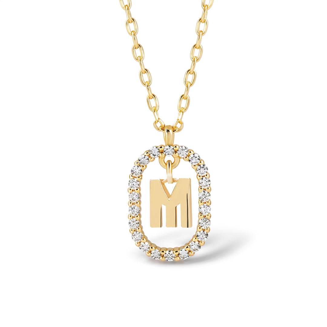 Elena Radiant Initial Necklace - RIYOVA Jewelry