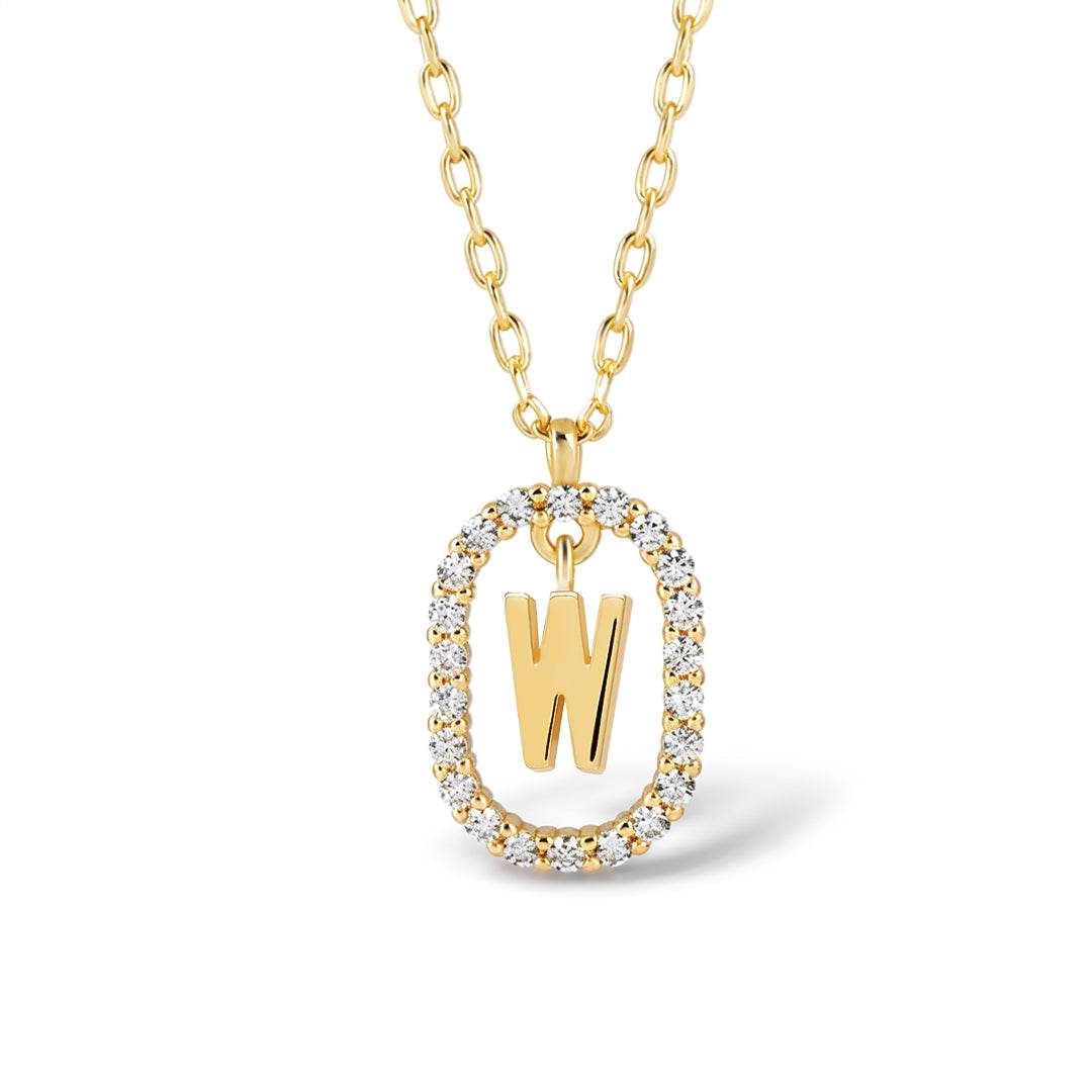 Elena Radiant Initial Necklace - RIYOVA Jewelry