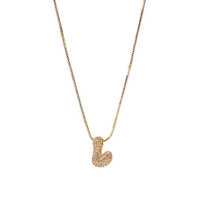 Sia Sparkling Initial Necklace - RIYOVA Jewelry