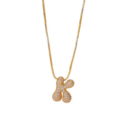Sia Sparkling Initial Necklace - RIYOVA Jewelry