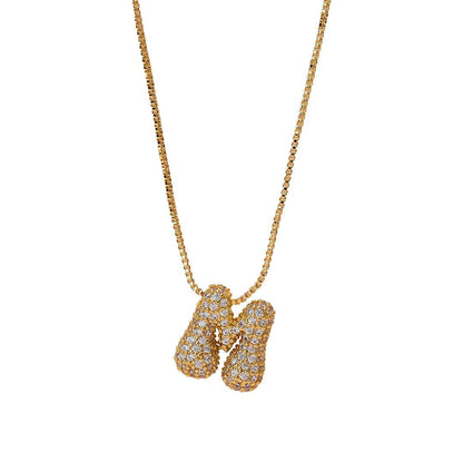 Sia Sparkling Initial Necklace - RIYOVA Jewelry