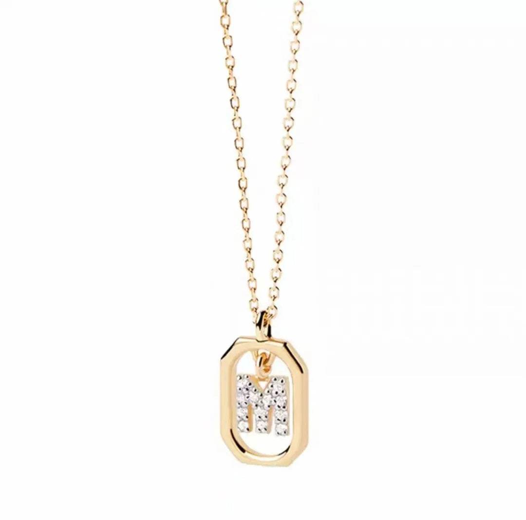 Roman Initial Pendant Necklace - RIYOVA Jewelry