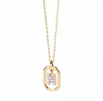 Roman Initial Pendant Necklace - RIYOVA Jewelry
