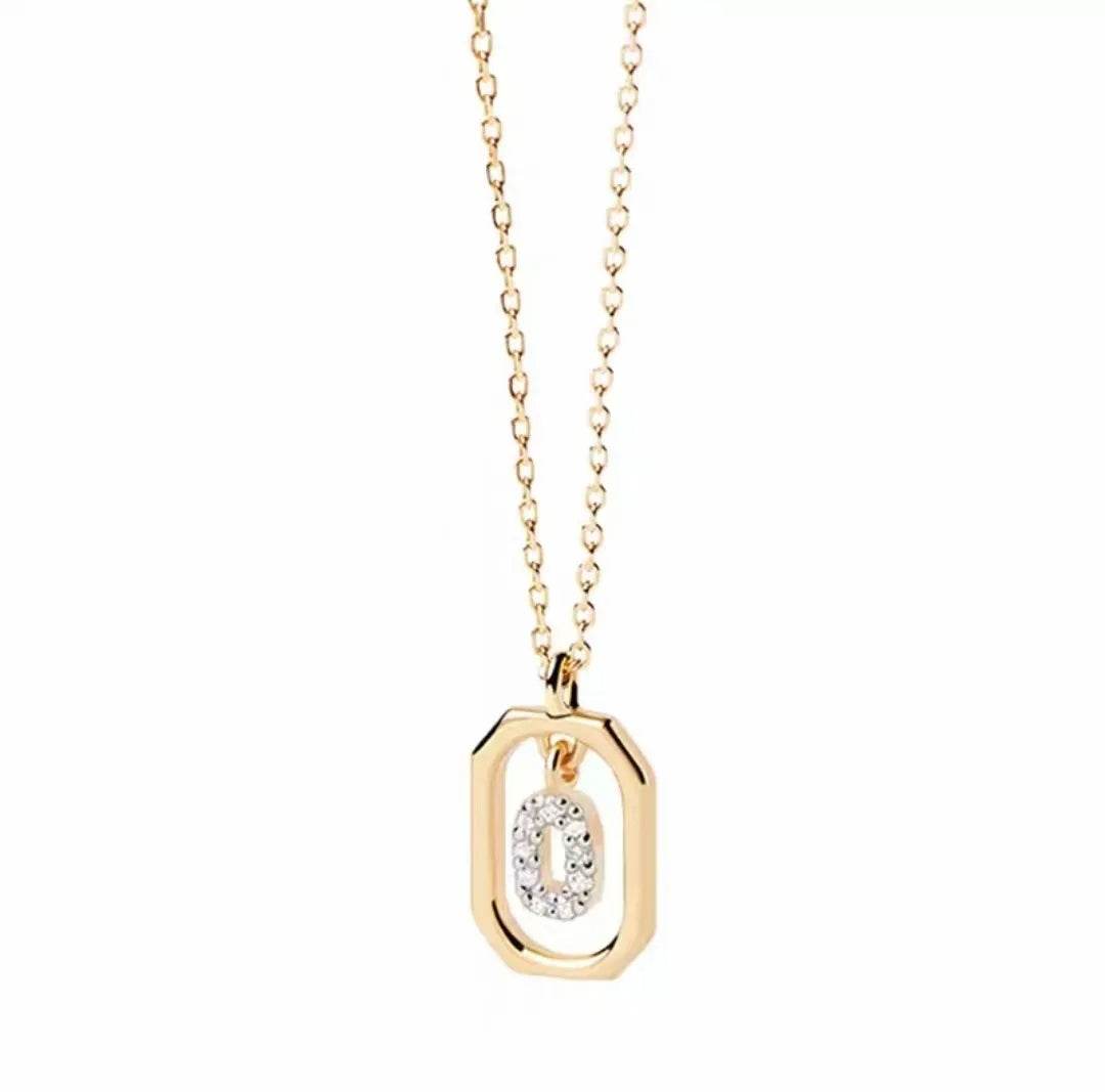 Roman Initial Pendant Necklace - RIYOVA Jewelry