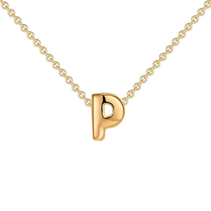 Dainty Mini Bubble Letter Necklace - RIYOVA Jewelry