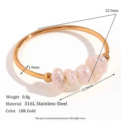 Nerina Pearl Ring - RIYOVA Jewelry