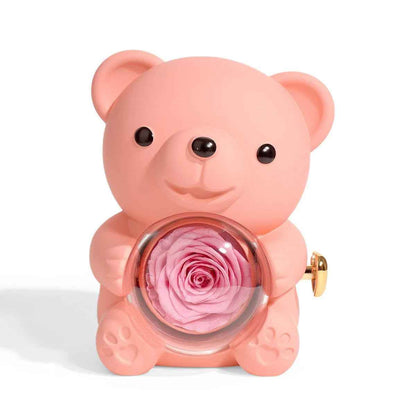 RIYOVA Eternal Rose Teddy Bear Gift Box - RIYOVA Jewelry