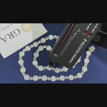 925 Iced Out Round Tennis Chain – CZ Edition - RIYOVA Jewelry
