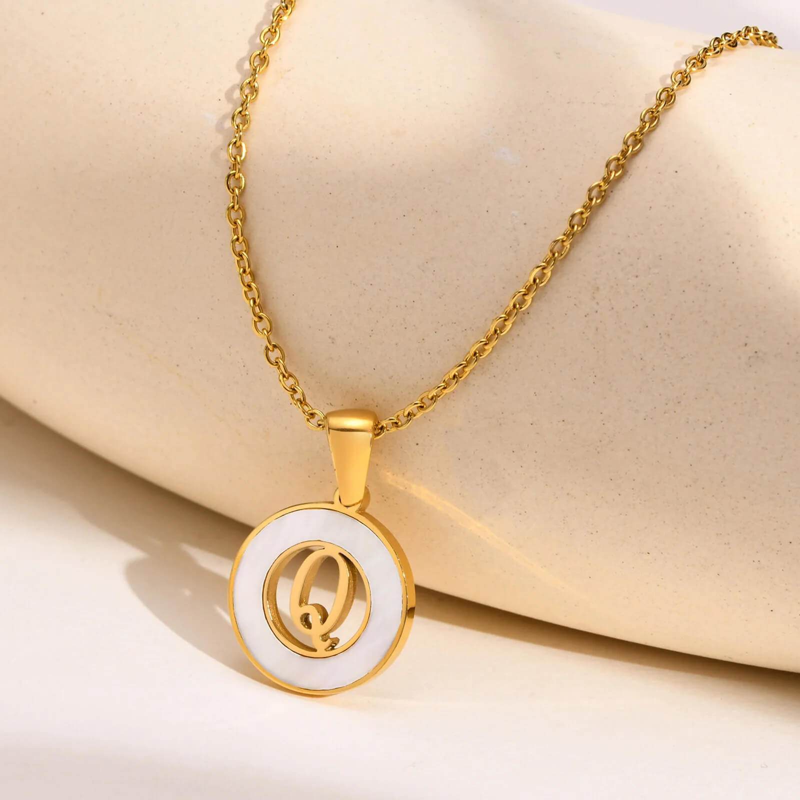 Ash Initial Pendant Necklace - RIYOVA Jewelry