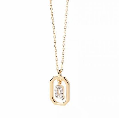 Roman Initial Pendant Necklace - RIYOVA Jewelry