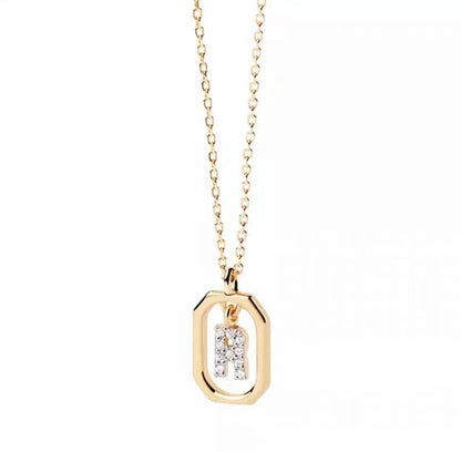 Roman Initial Pendant Necklace - RIYOVA Jewelry